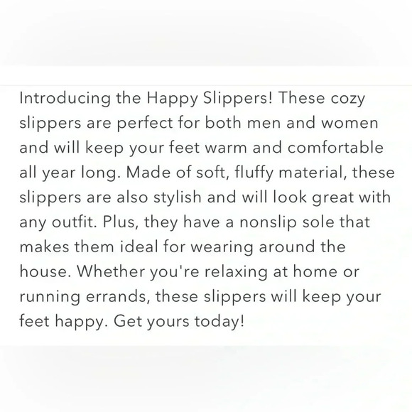 😊”Happy Face Slippers” NWT Nordic Peace White w/ Tan Faux Size 9/10😊 - Picture 11 of 12